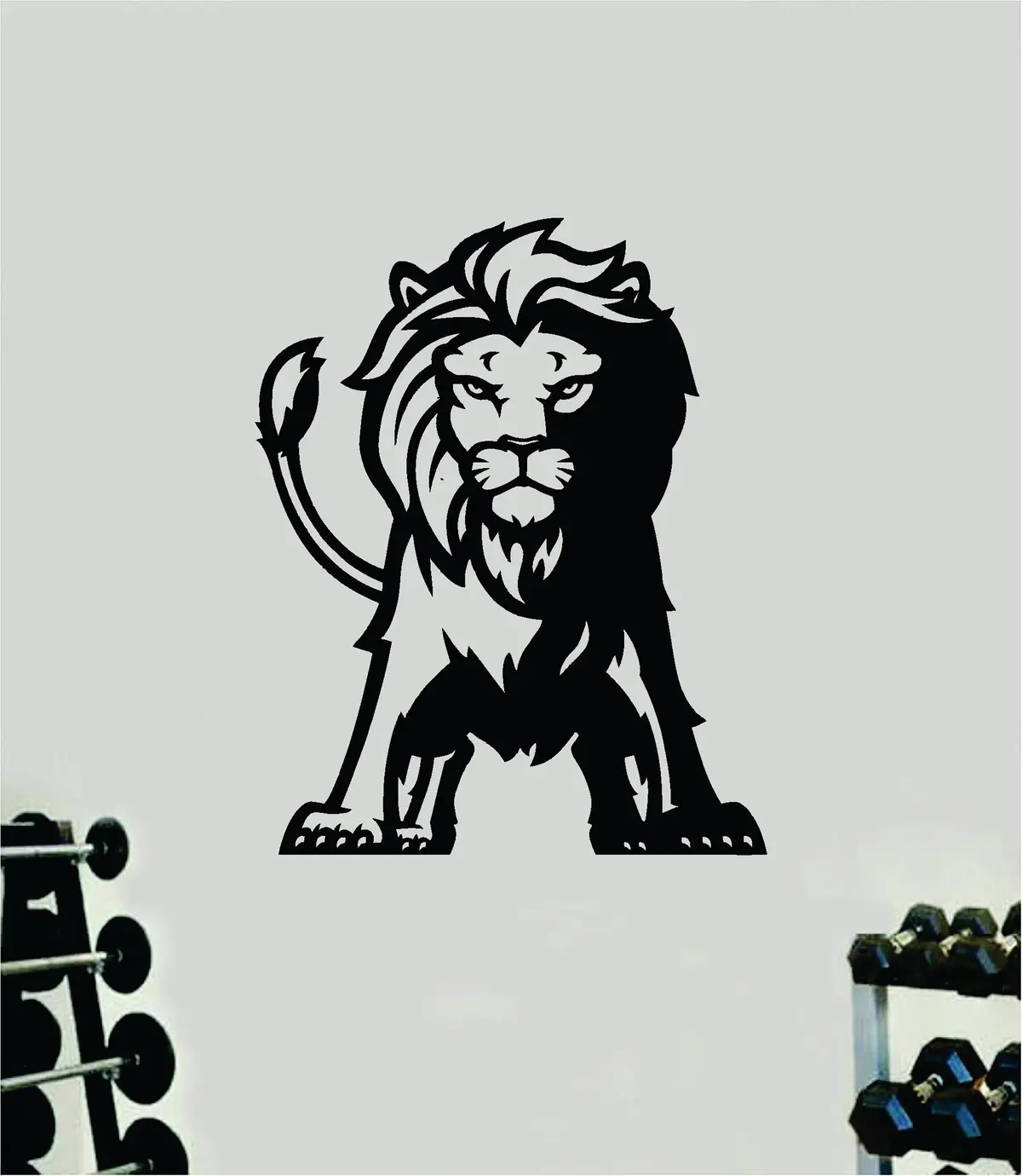 Lion V21 Wall Decal Sticker Vinyl Art Wall Bedroom Room Home Decor Inspirational Motivational Teen Sports Gym Fitness Beast Lift Health Exercise Animals King 1