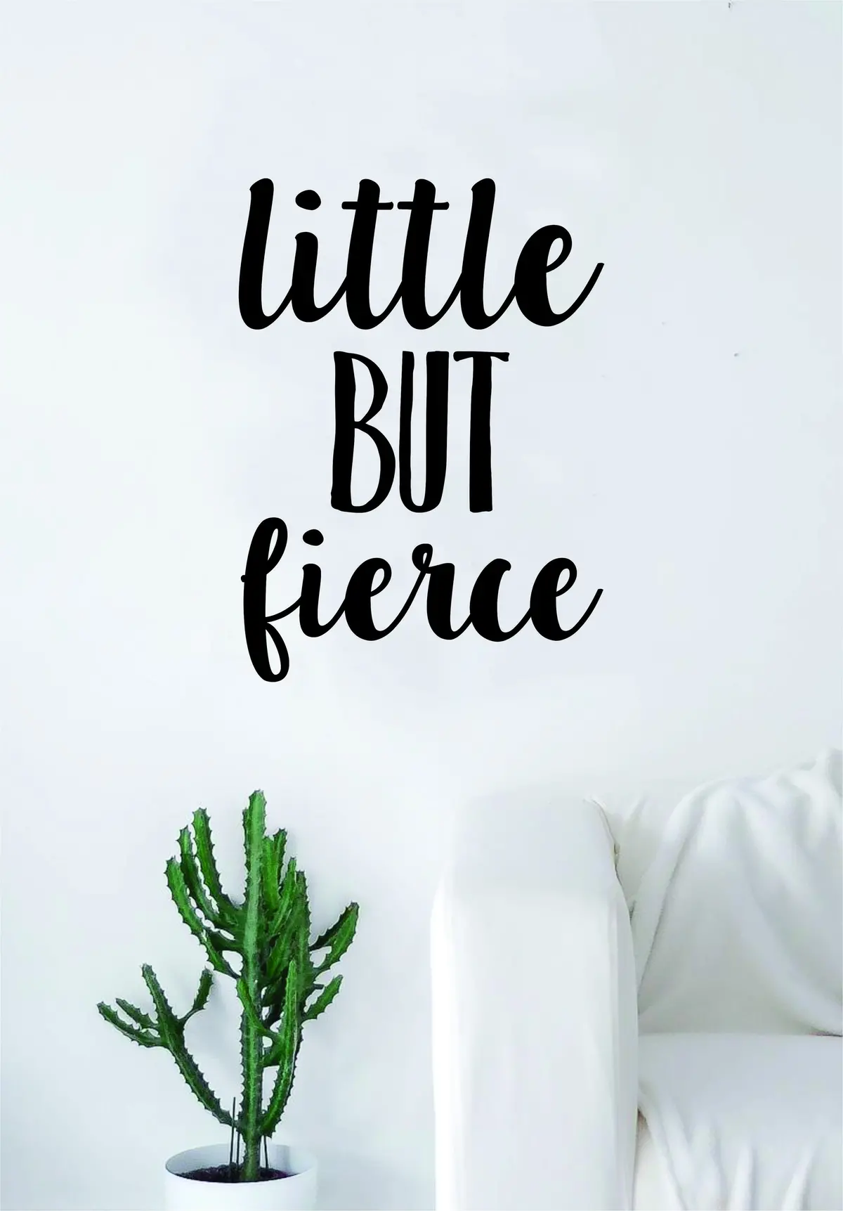 Little But Fierce Quote Wall Decal Sticker Bedroom Living Room Art Vinyl Inspirational Nursery Baby Girls 1