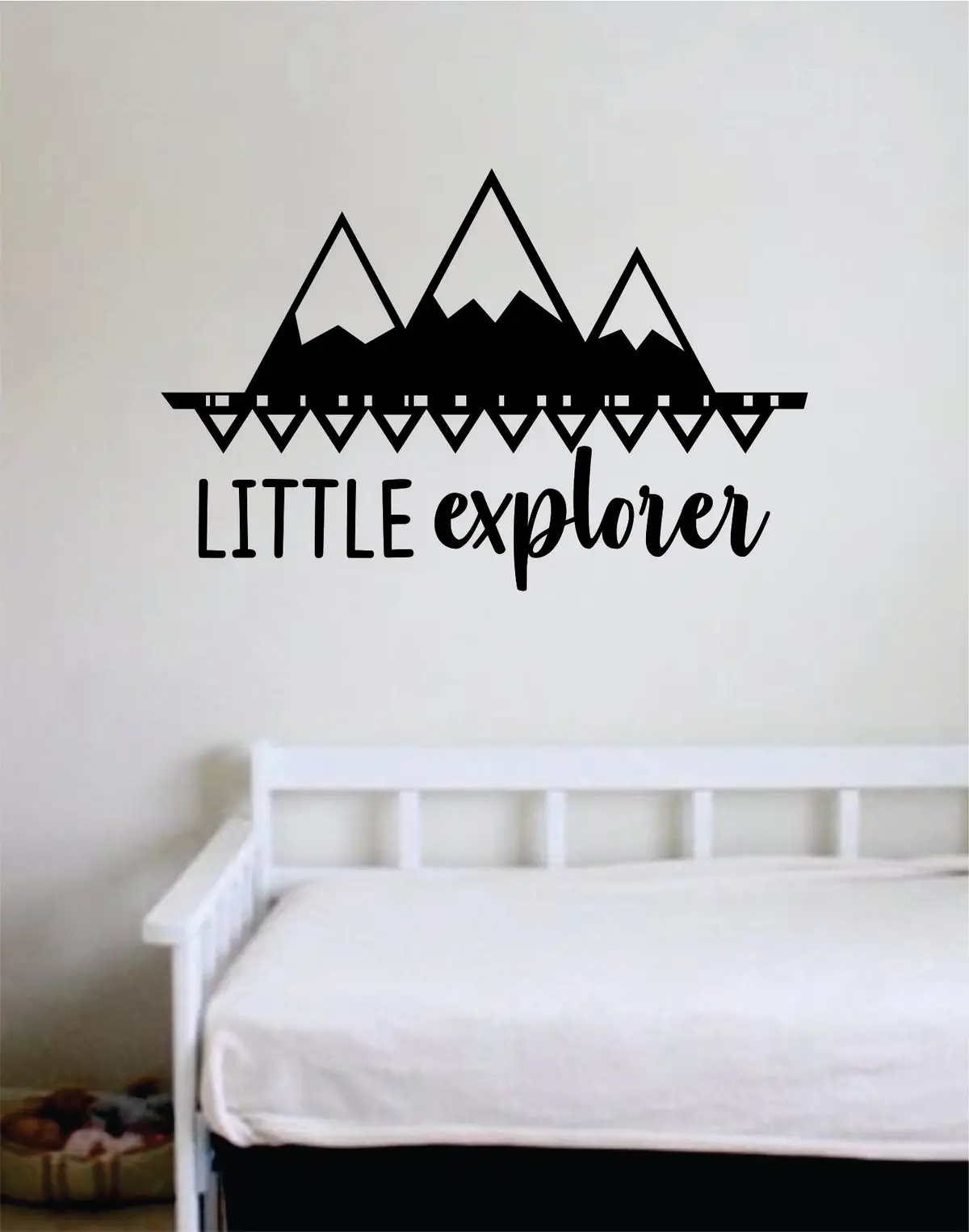 Little Explorer Wall Decal Sticker Bedroom Room Art Vinyl Home Decor Inspirational School Nursery Playroom Baby Kids Adventure Mountains 1