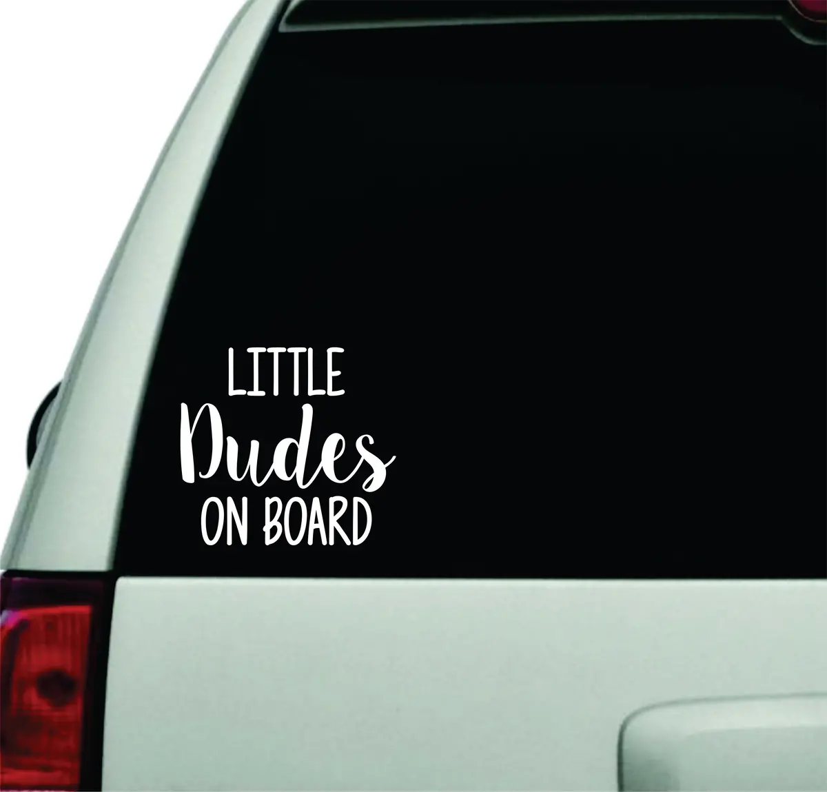 Little Dudes On Board Wall Decal Car Truck Window Windshield Jdm Sticker Vinyl Lettering Racing Quote Boy Girl Baby Kids Funny Mom Cute Son 1