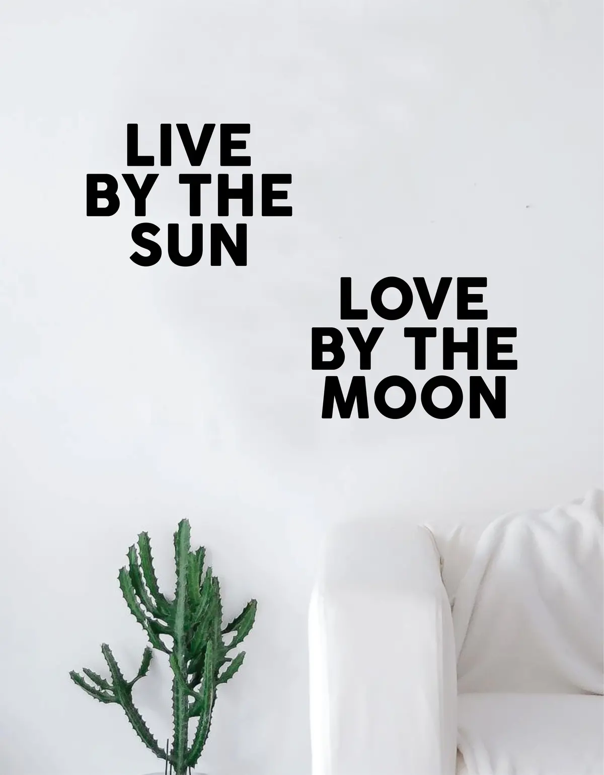 Live By The Sun Love By The Moon Quote Wall Decal Sticker Room Art Vinyl Bedroom Inspirational Decor 1