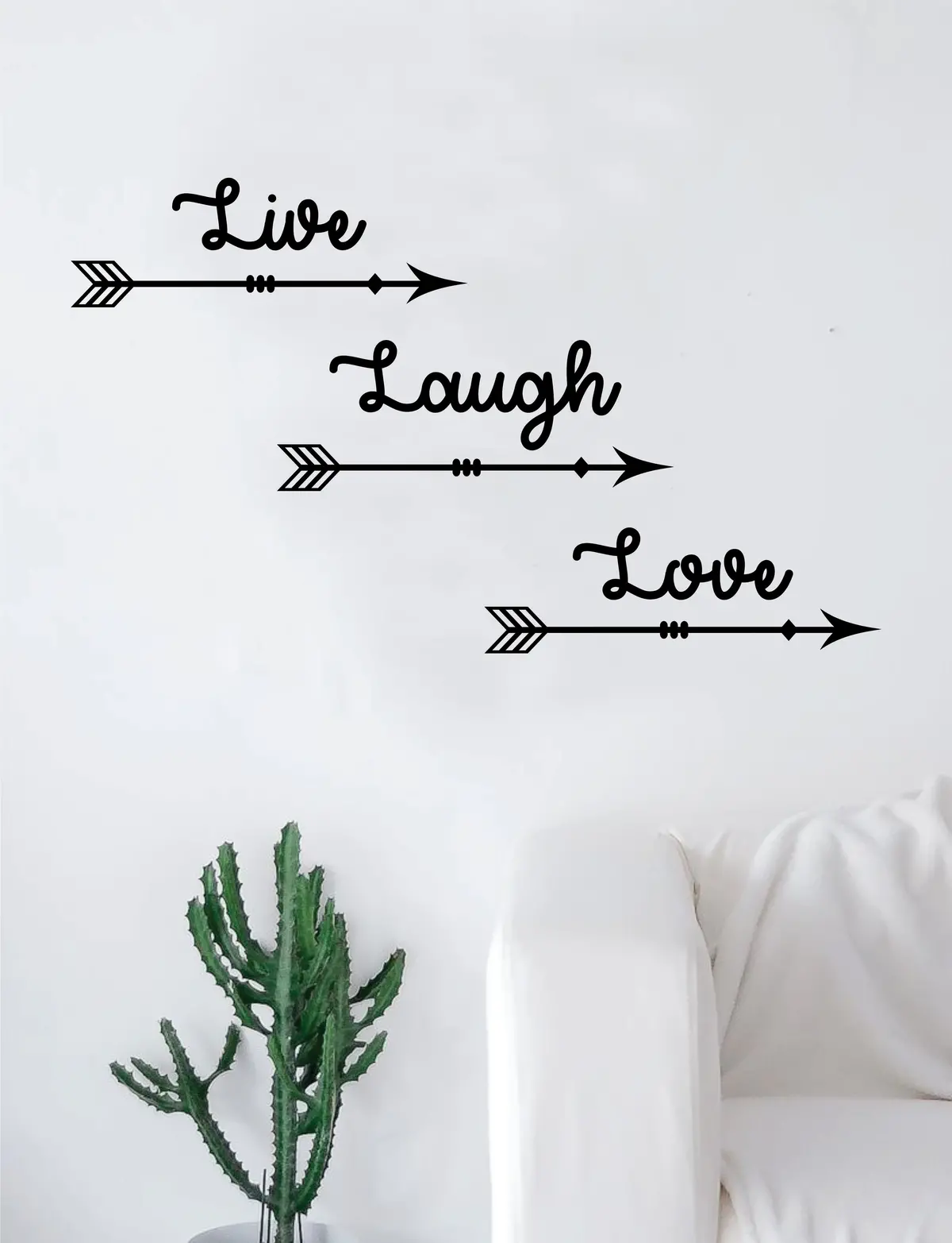Live Laugh Love Arrows Quote Wall Decal Sticker Room Art Vinyl Home Decor Living Room Bedroom Inspirational 1