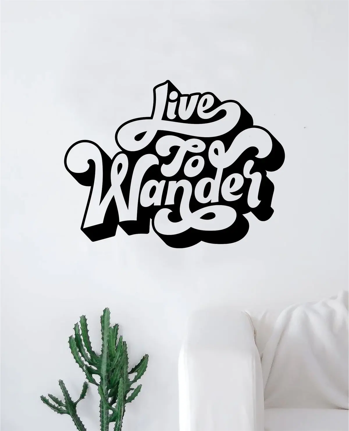 Live To Wander Quote Wall Decal Sticker Home Decor Vinyl Art Bedroom Teen Inspirational Kids Adventure Travel 1