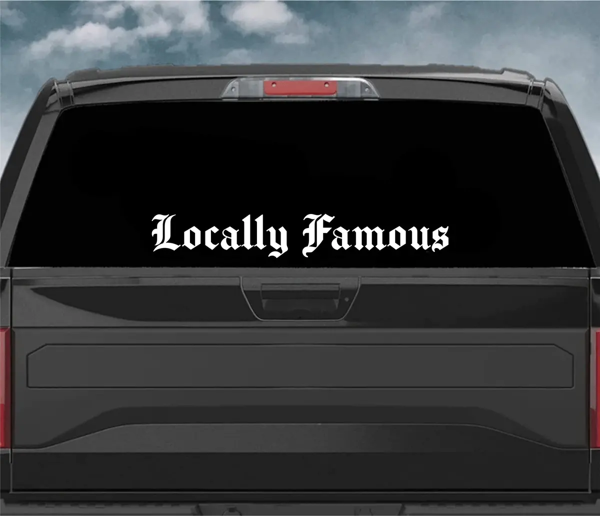 Locally Famous V2 Car Decal Truck Window Windshield Banner Jdm Sticker Vinyl Quote Funny Sadboyz Racing Club Meets 2