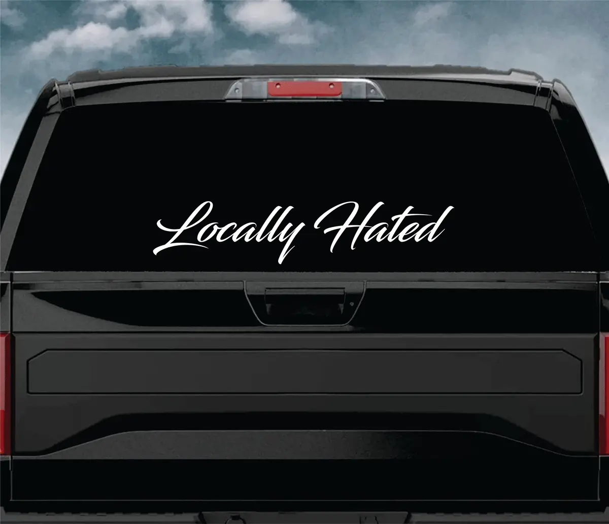 Locally Hated V5 Car Decal Truck Window Windshield Banner Jdm Sticker Vinyl Quote Funny Sadboyz Racing Club Meets 2
