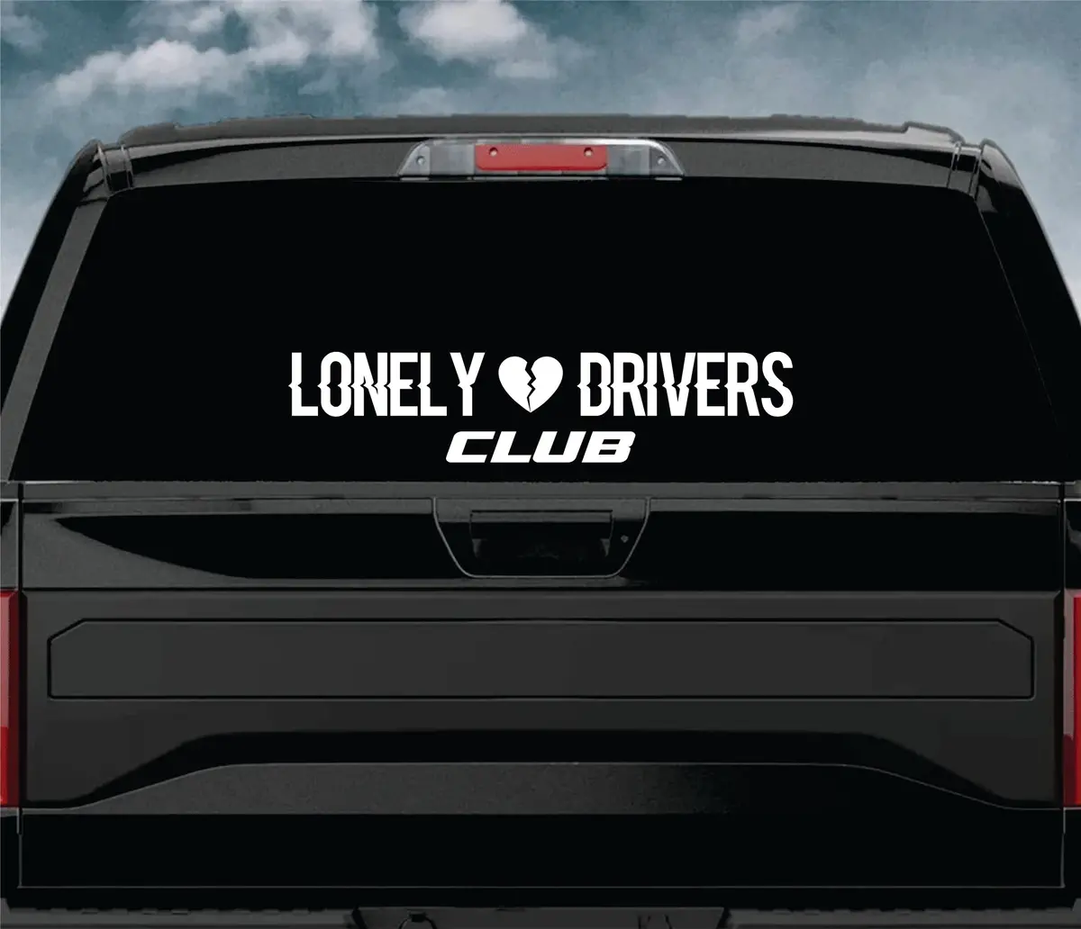 Lonely Drivers Club Car Decal Truck Window Windshield Jdm Sticker Vinyl Lettering Quote Boy Girl Funny Men Racing Sadboyz Sadgirlz Broken Heart Club Stay Humble 1