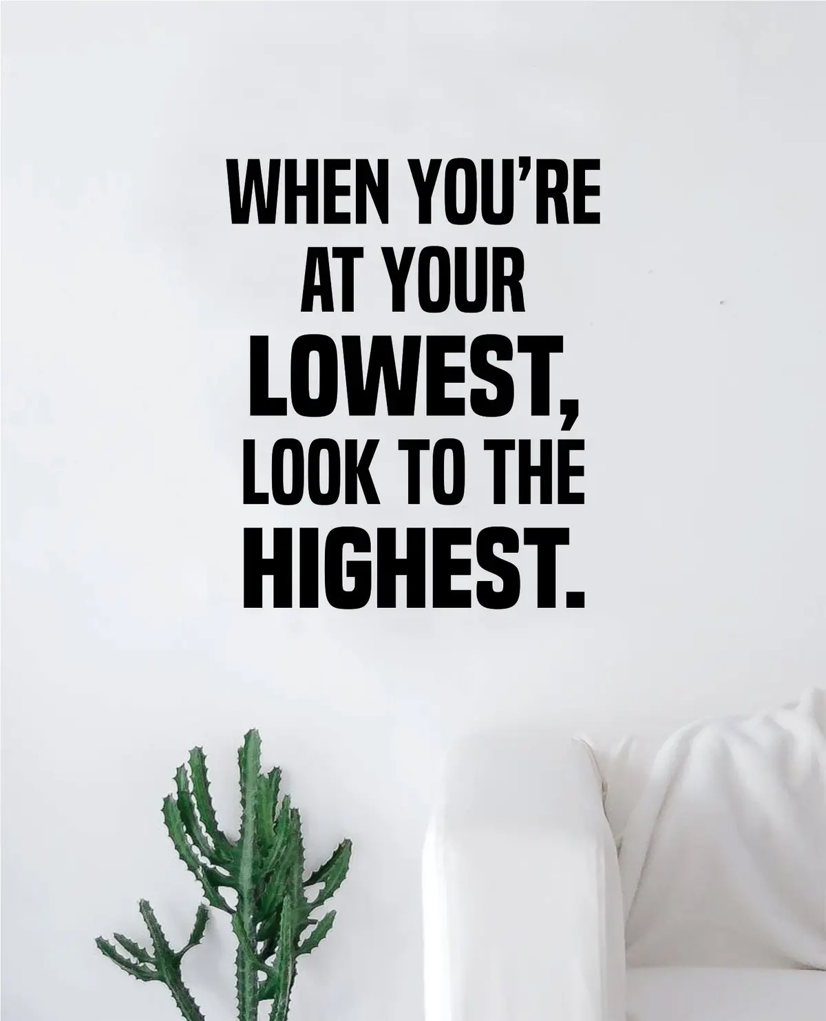 Look To The Highest Wall Decal Home Decor Sticker Vinyl Bedroom Living Room Sticker Quote Jesus Blessed Religious God 1