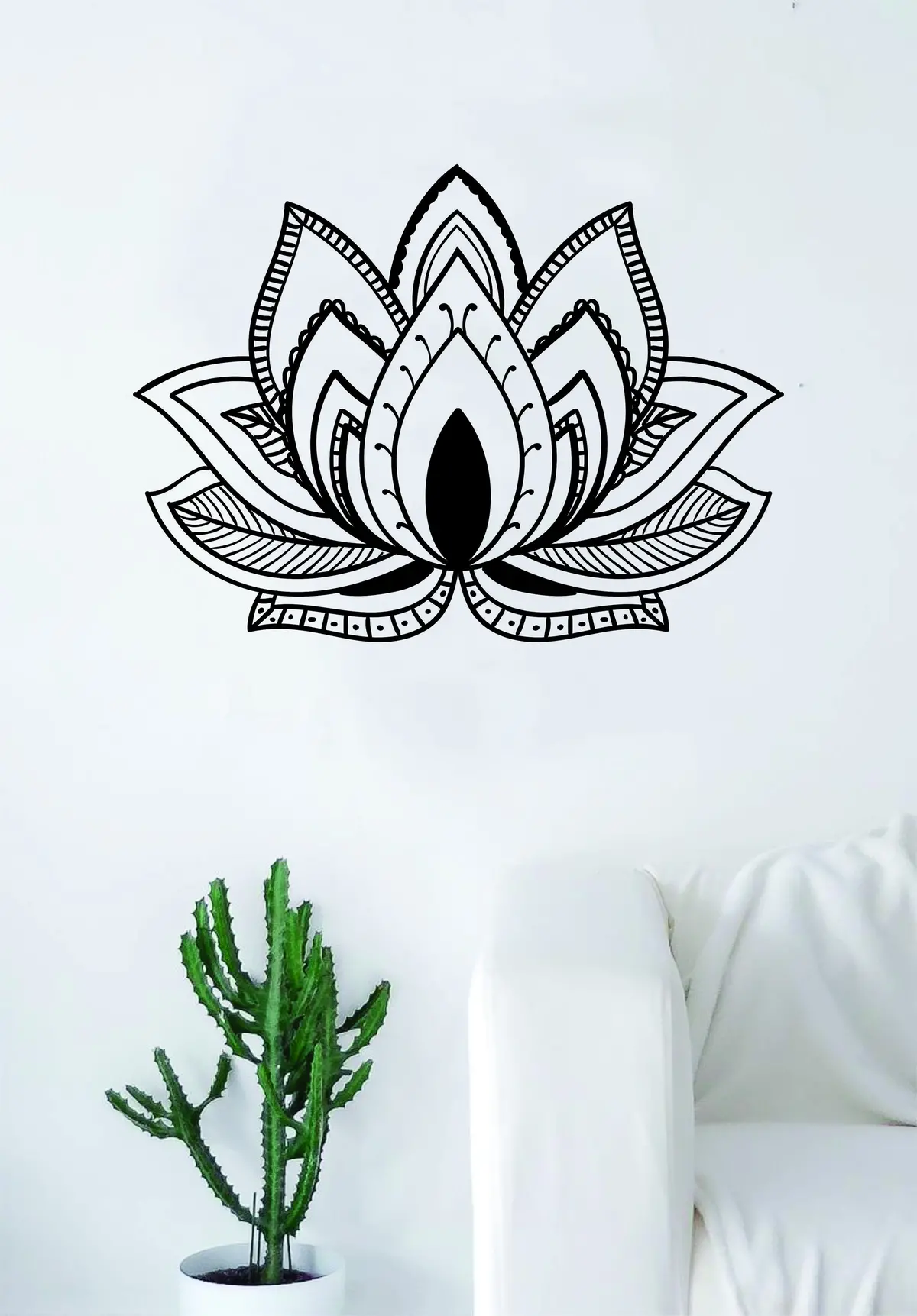 Lotus Flower V5 Design Decal Sticker Wall Vinyl Decor Art Namste Om Yoga Mandala Buddha 1