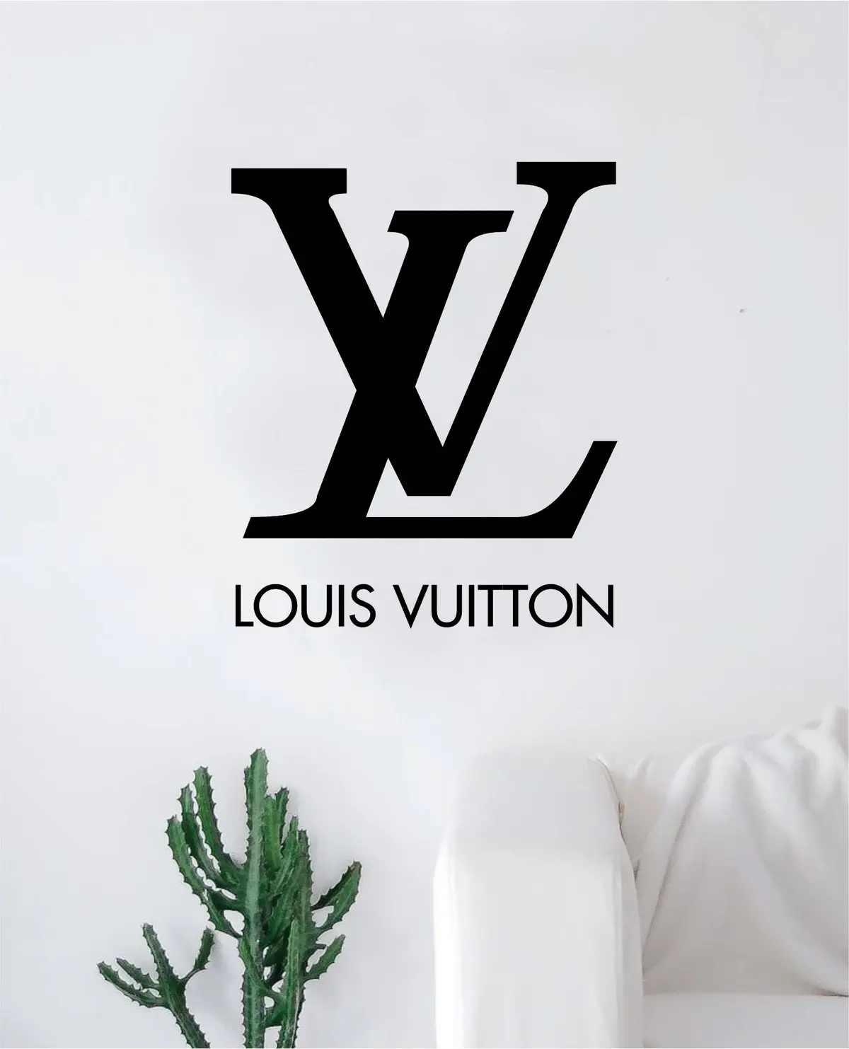 Louis Vuitton Logo Wall Decal Home Decor Bedroom Room Vinyl Sticker Art Quote Designer Brand Luxury Girls Cute Expensive Lv 1