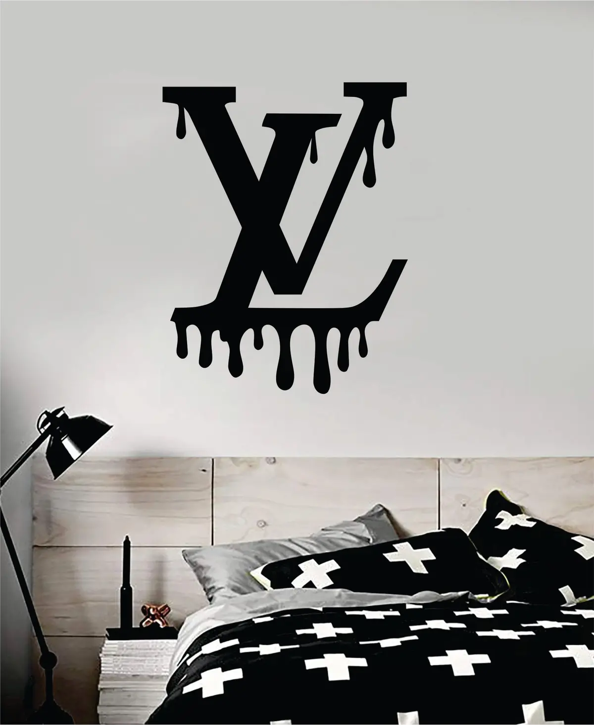 Louis Vuitton Drip Wall Decal Home Decor Bedroom Room Vinyl Sticker Art Quote Designer Brand Luxury Girls Cute Expensive Lv 1