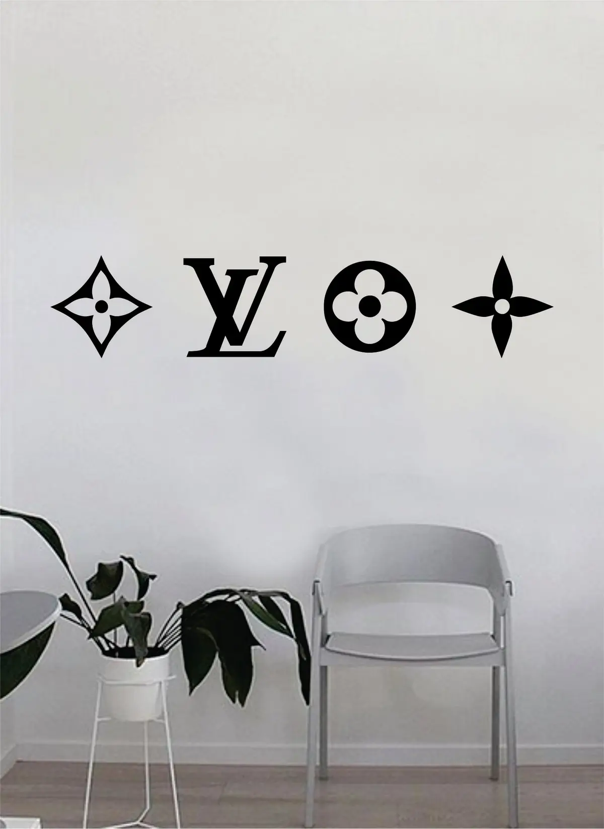 Louis Vuitton Logo Pattern V2 Wall Decal Home Decor Bedroom Room Vinyl Sticker Art Quote Designer Brand Luxury Girls Cute Expensive Lv 1