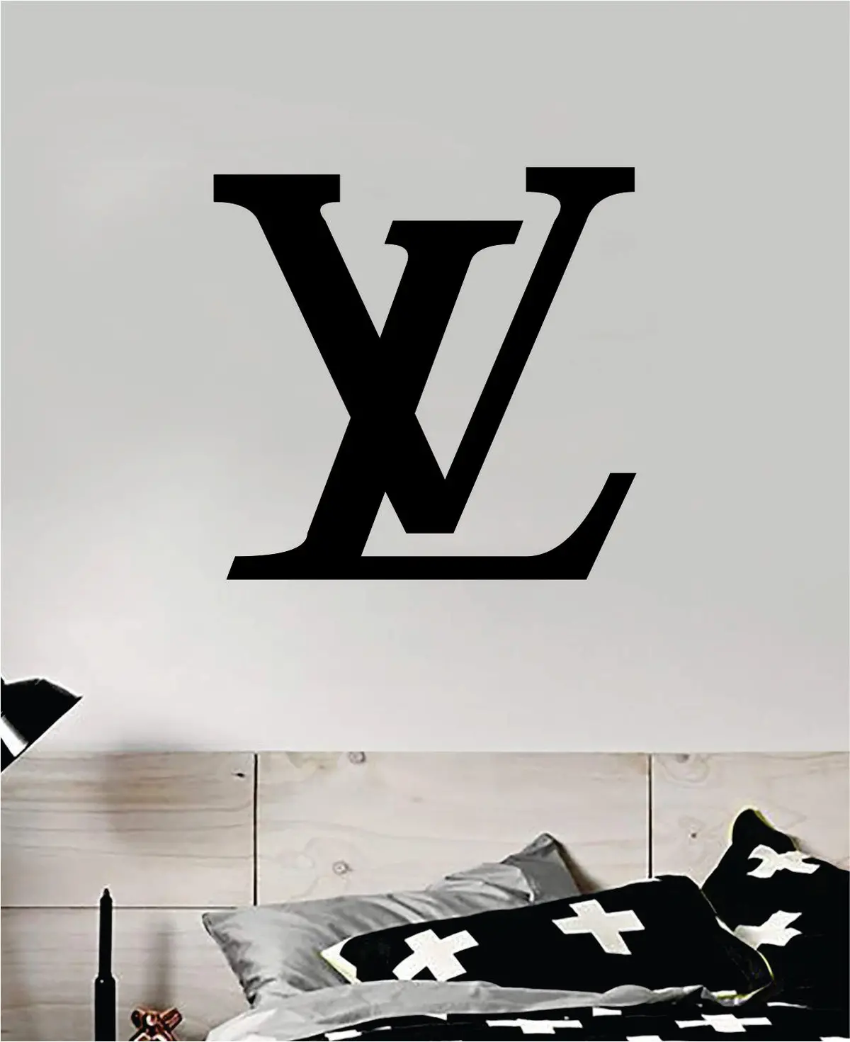 Louis Vuitton Logo V2 Wall Decal Home Decor Bedroom Room Vinyl Sticker Art Quote Designer Brand Luxury Girls Cute Expensive Lv 1
