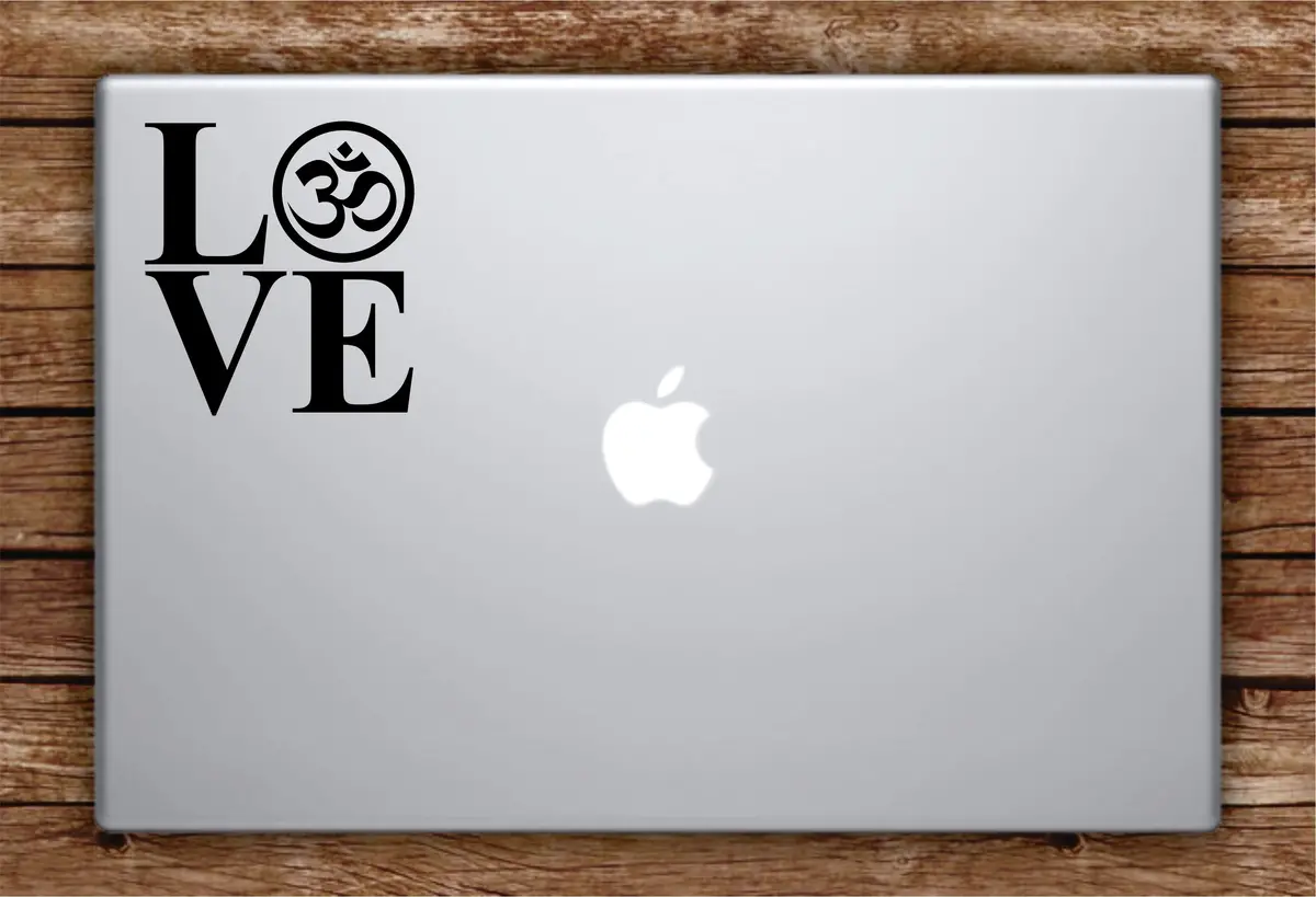 Love Om Circle Laptop Apple Macbook Car Quote Wall Decal Sticker Art Vinyl Inspirational Yoga Buddha Zen Namaste 1