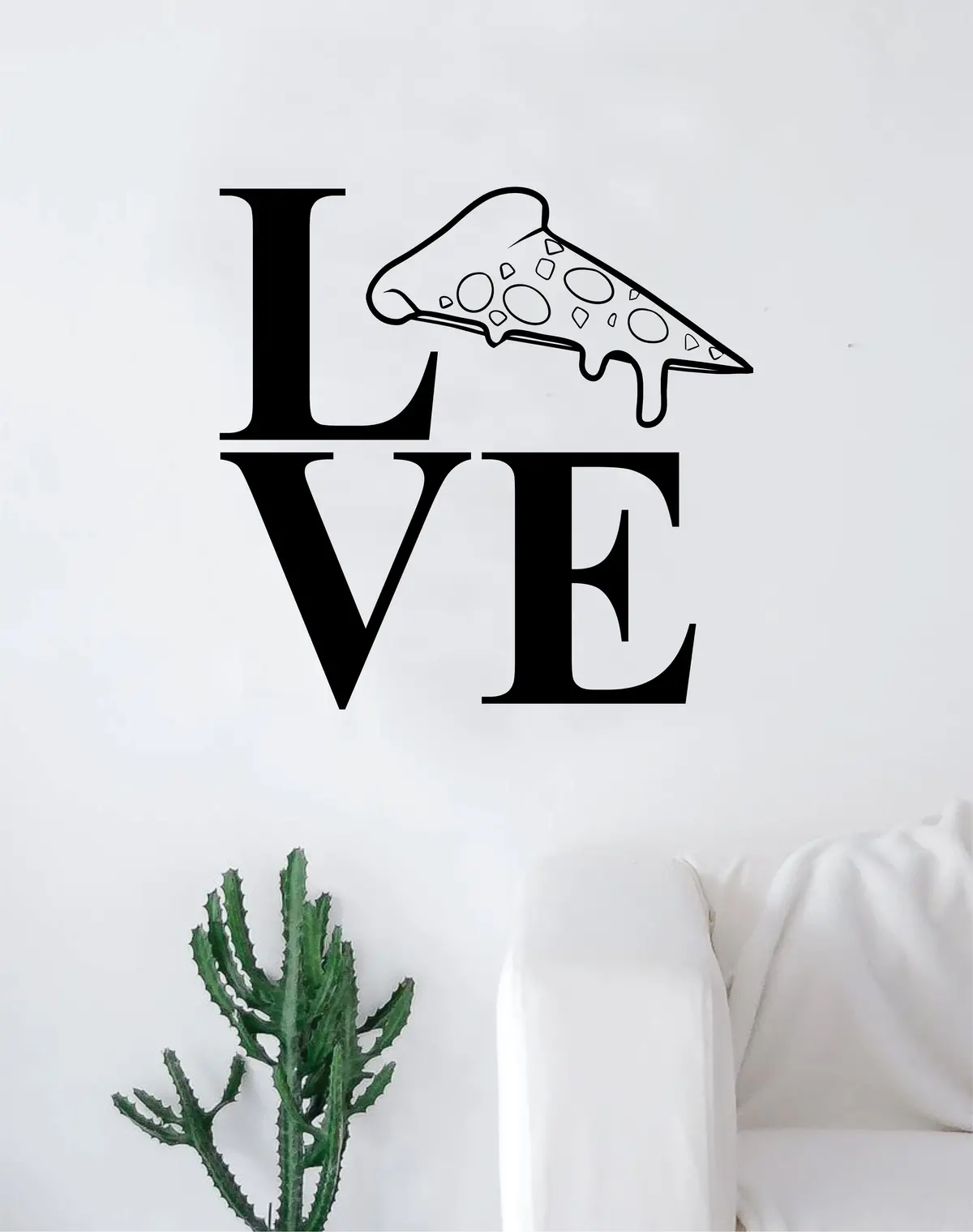 Love Pizza Slice Decal Sticker Wall Vinyl Art Home Decor Teen Nursery Funny Food 1