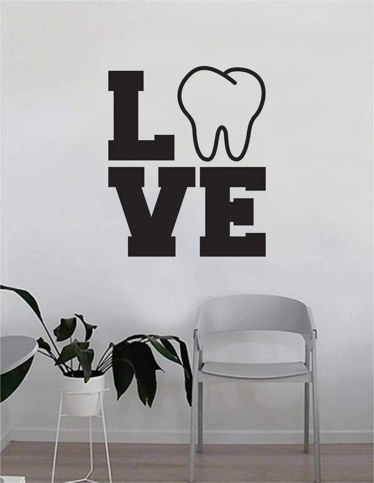 Love Tooth Dentist Dental Quote Wall Decal Sticker Room Bedroom Art Vinyl Inspirational Decor Motivational Inspirational Office 1