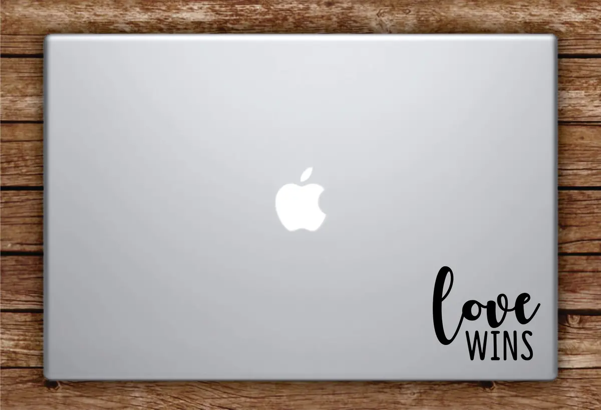 Love Wins Laptop Apple Macbook Car Quote Wall Decal Sticker Art Vinyl Inspirational Beautiful Pride 1