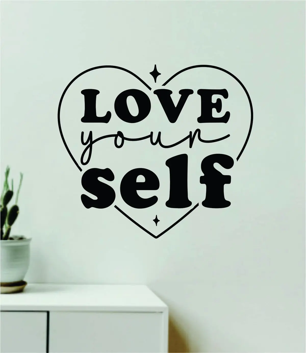 You Are Loved You Are Enough Wall Decal Home Decor Art Sticker Vinyl Quote Inspirational Positive Affirmation Mental Health 1