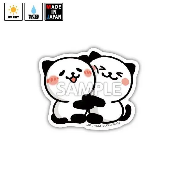 Lulu001s　ミニステッカー　パンダねこ　Lulu 1
