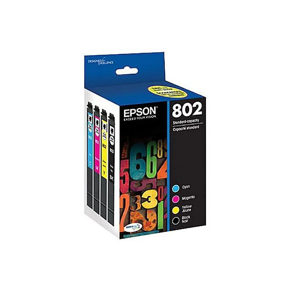 T802120bcs Epson Durabrite Ultra B/C/M/Y Cartridge Combo Wf 1