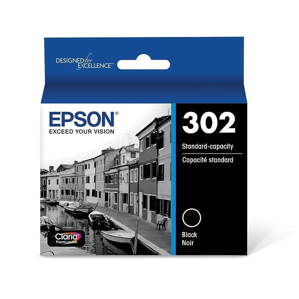 T302020s Epson T302 Claria Black Ink Standard Capacity, With 1