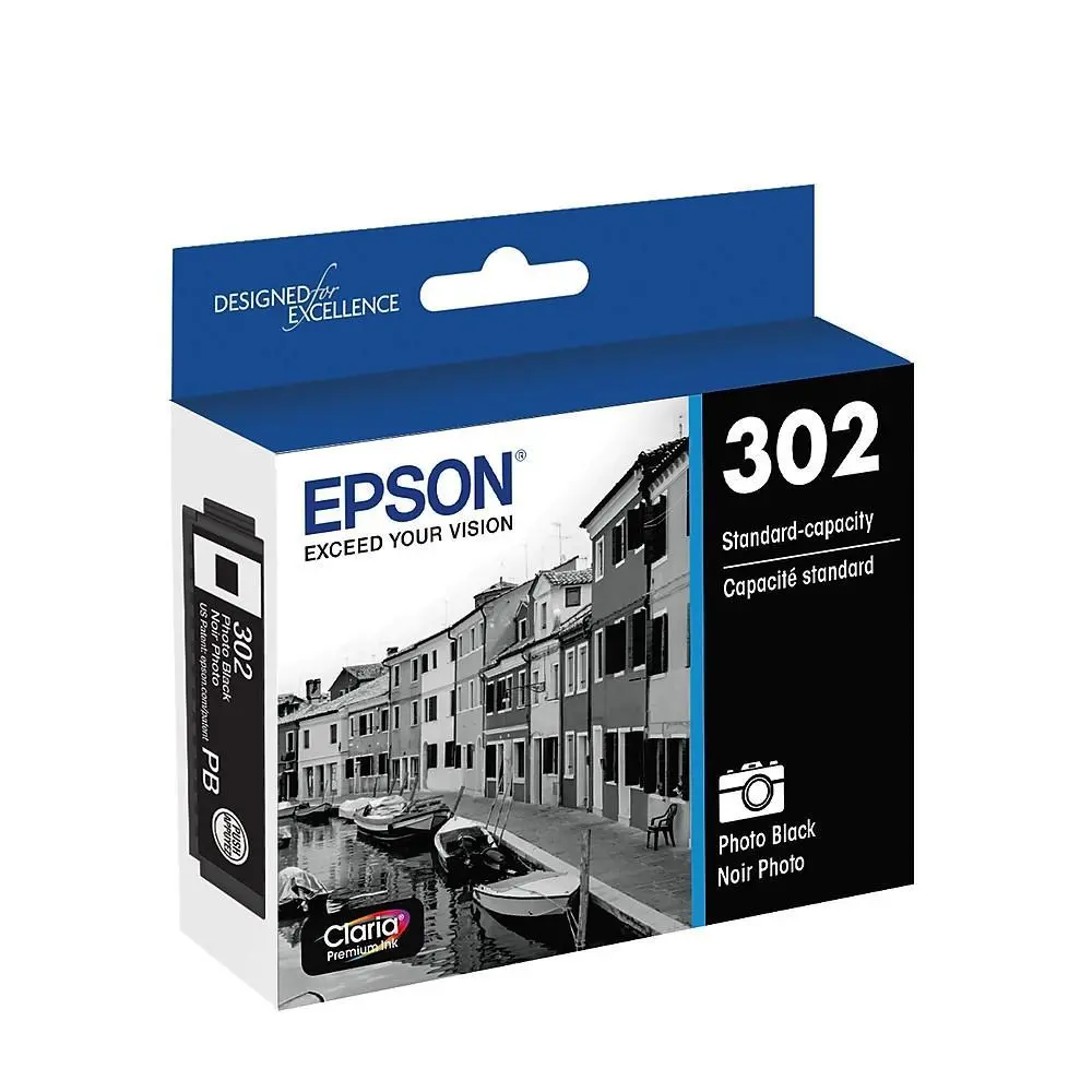T302120s Epson T302 Claria Photo Black Ink Standard Capacity 1