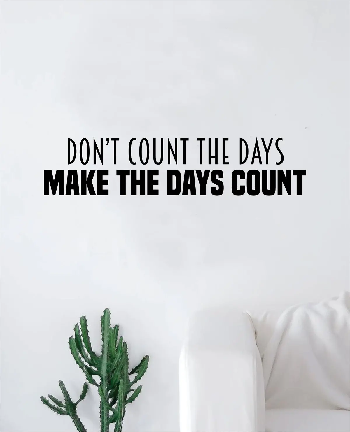Make The Days Count Wall Decal Sticker Vinyl Art Bedroom Living Room Decor Decoration Teen Quote Inspirational Motivational Fitness Gym Work Out Weights Lift Gains 1