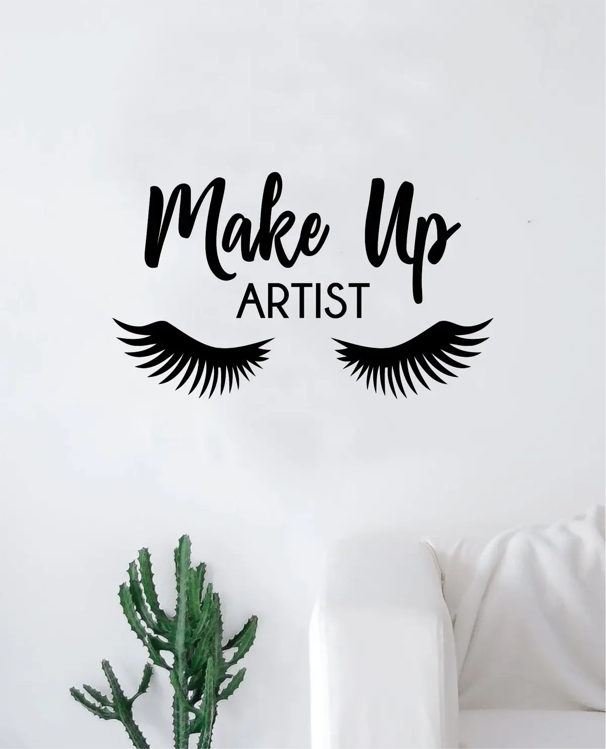 Make Up Artist Decal Sticker Room Bedroom Wall Vinyl Decor Art Teen Girls Lashes Brows Inspirational Beauty 1
