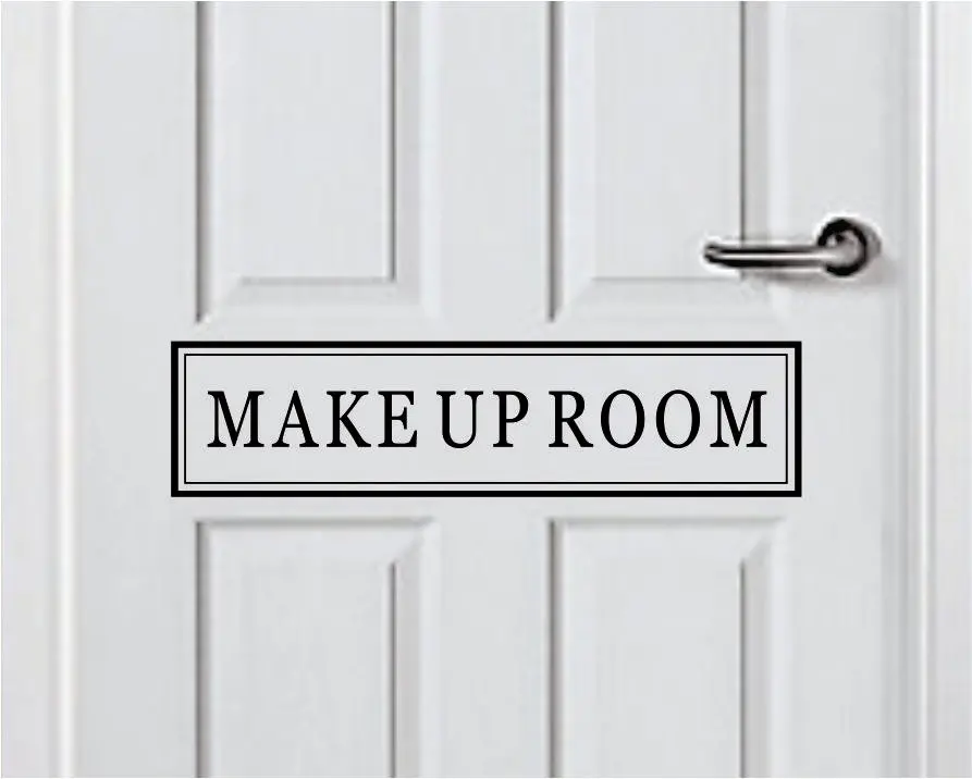 Make Up Room Quote Wall Decal Sticker Bedroom Art Vinyl Inspirational Door Sign Teen Girls Beauty Lashes Brows Lipstick Mua 1