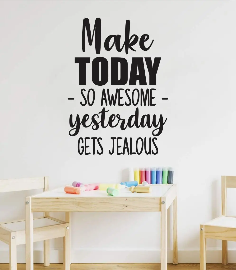 Make Today So Awesome Wall Decal Sticker Vinyl Art Wall Bedroom Home Decor Inspirational Motivational Boys Girls Teen Baby Kids School 1