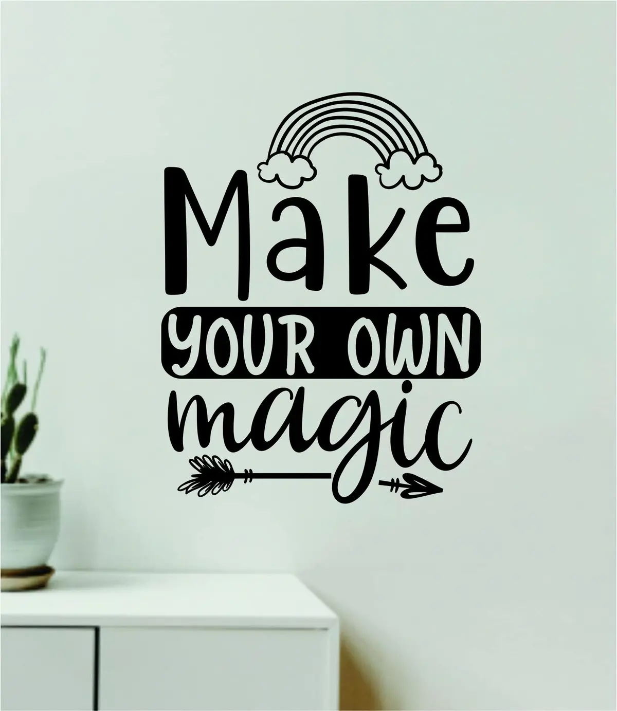 Make Your Own Magic Quote Wall Decal Sticker Vinyl Art Decor Bedroom Room Boy Girl Teen Inspirational Motivational School Nursery Good Vibes 1