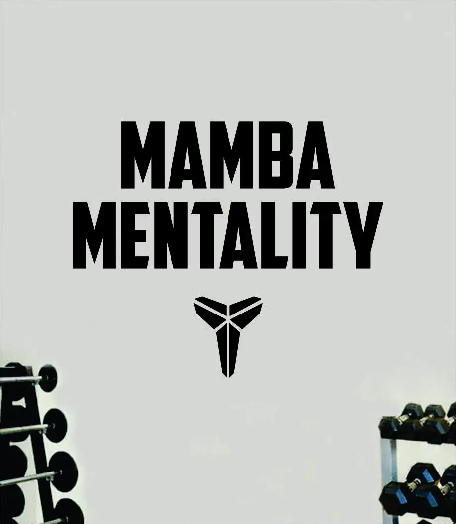 Mamba Mentality Wall Decal Sticker Vinyl Art Wall Bedroom Home Decor Inspirational Motivational Boy Girls Teen Sports Basketball Gym Beast Lakers Kobe 1
