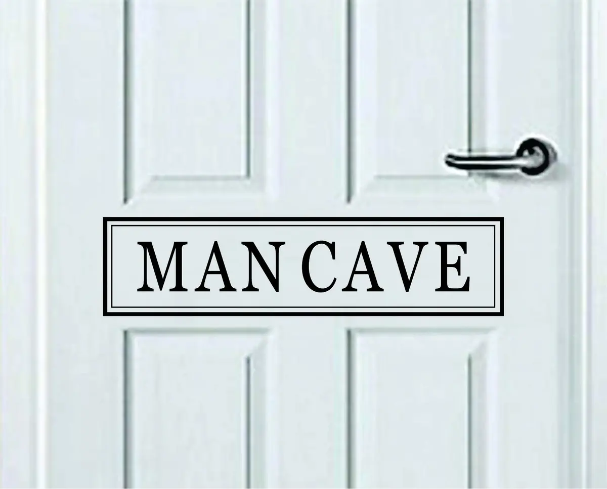 Man Cave Wall Decal Sticker Bedroom Door Home Art Vinyl Inspirational Teen Decor Sign Family Kids Apartment Cute Sports Dad 1