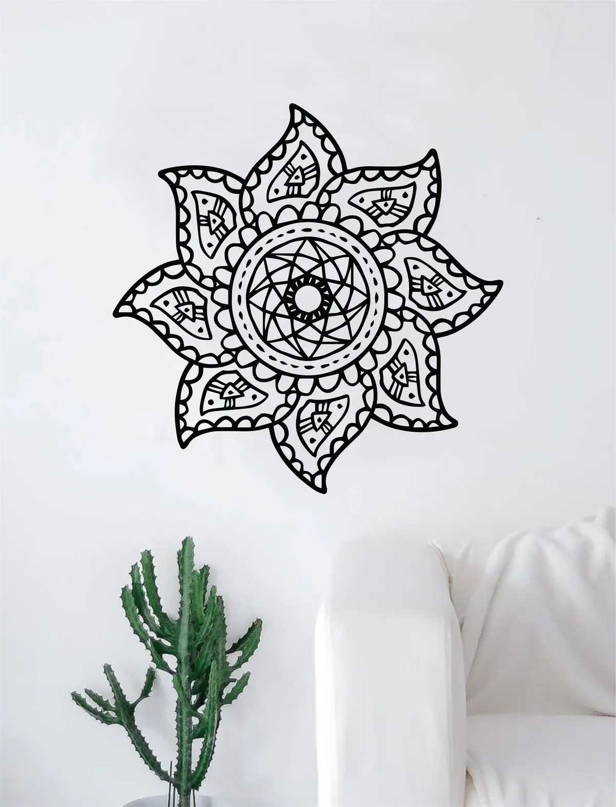 Mandala Boho Sun Decal Sticker Wall Vinyl Art Home Decor Teen Beautiful Yoga Namaste 1