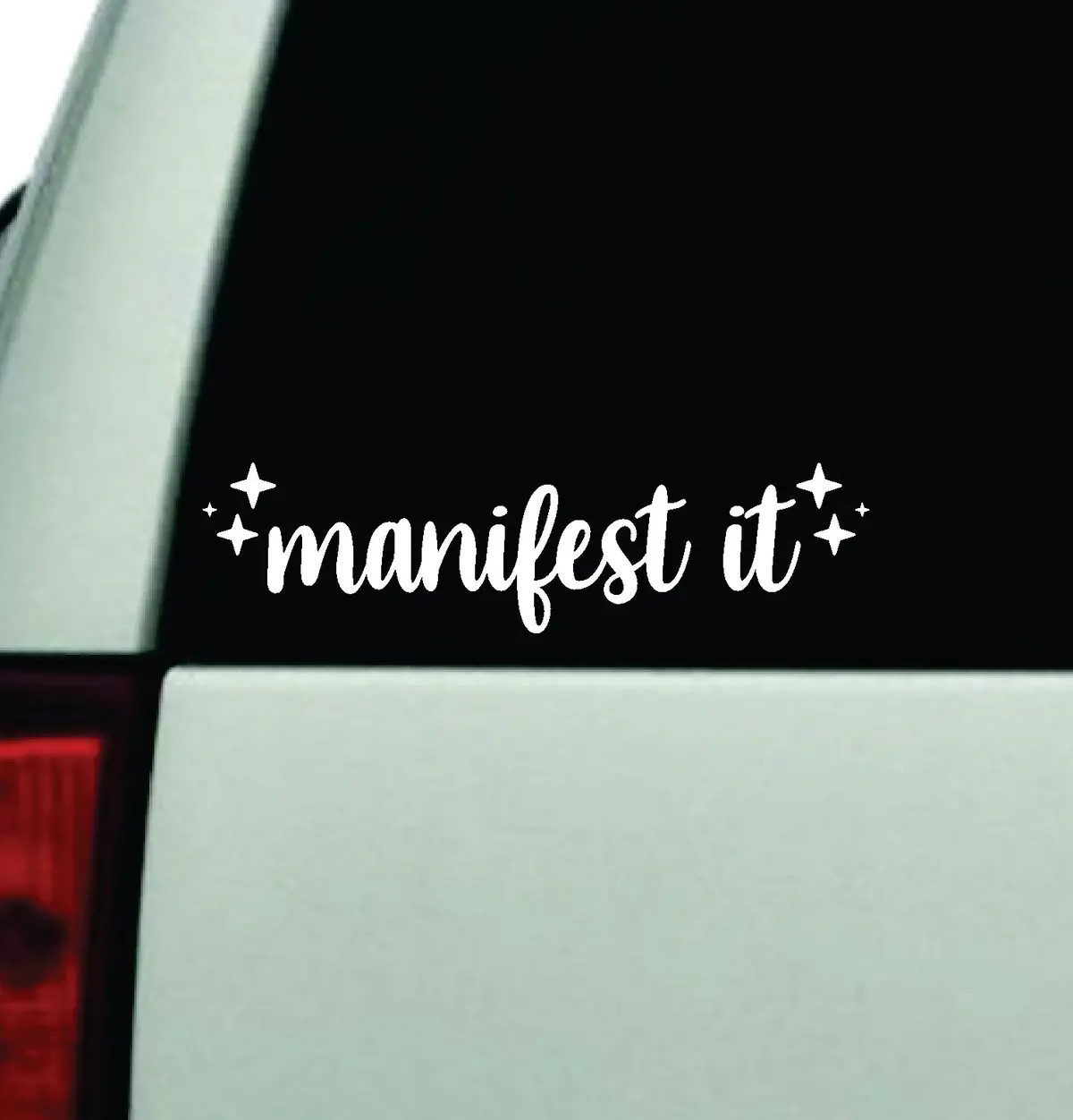 Manifest It Car Decal Truck Window Windshield Jdm Bumper Sticker Vinyl Quote Boy Girls Funny Mom Milf Women Trendy Cute Aesthetic Energy Dreams 1