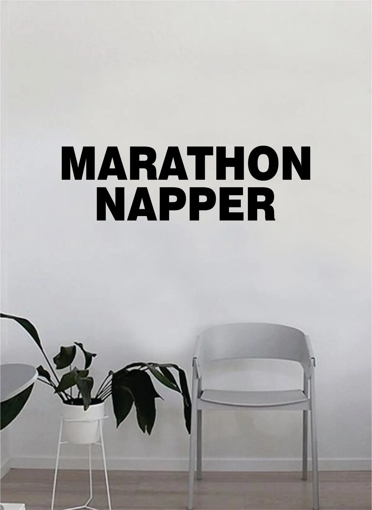 Marathon Napper Quote Wall Decal Sticker Bedroom Home Room Art Vinyl Inspirational Motivational Teen Decor Decoration Funny Sleep Nap 1