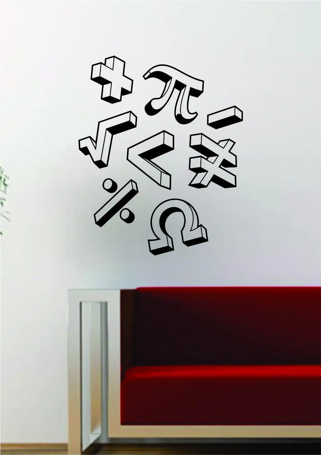 Math Symbols Decal Wall Vinyl Art Decor Room School Educational Teacher College 1