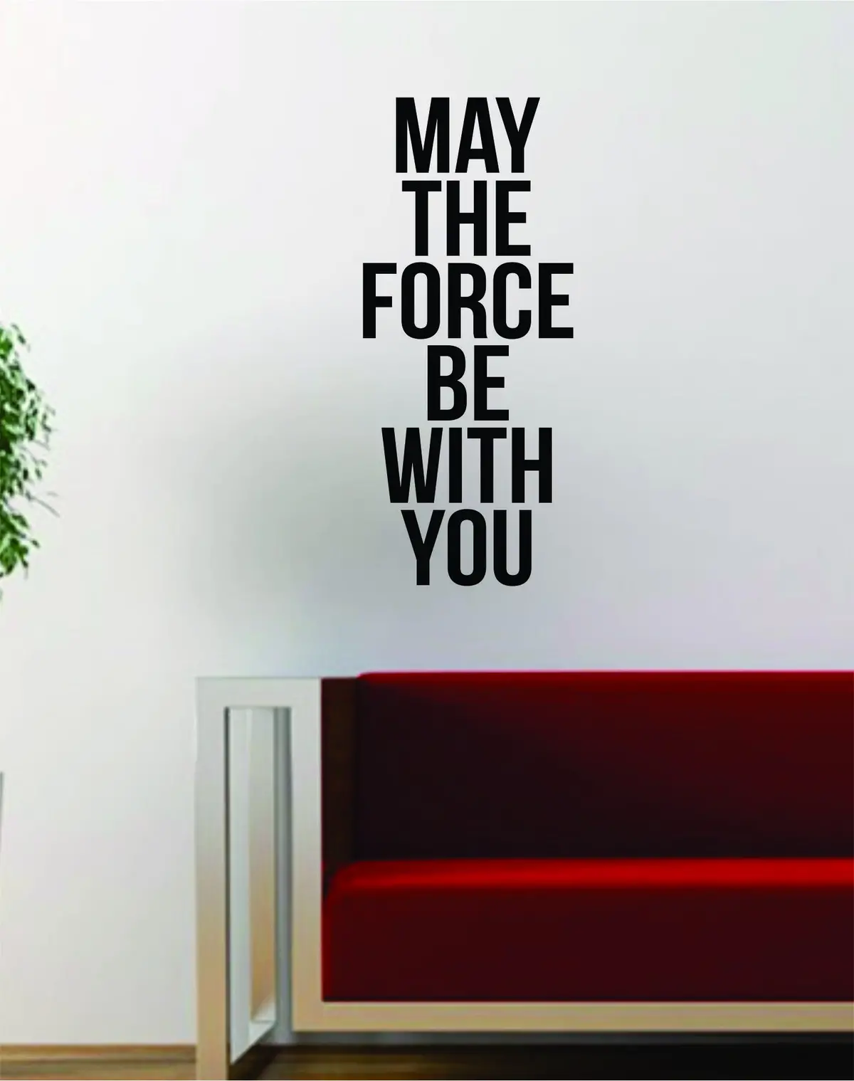 May The Force Be With You Quote Star Wars Decal Sticker Wall Vinyl Art Words Decor Gift Movie Classic Teen 1