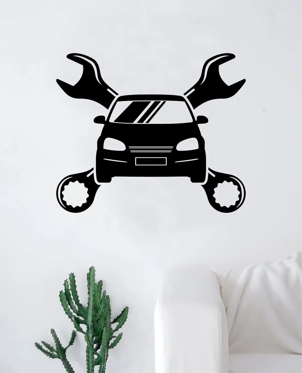 Mechanic Logo Decal Sticker Wall Vinyl Art Wall Bedroom Room Home Decor Car Truck Automobile 1