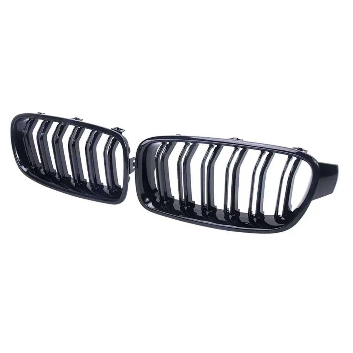 Omac Usa M-Tech Front Kidney Grille – Fits 2012-2019 Bmw 3 Series F30 F31 – Gloss Black Single Slat (2 Pcs) 1