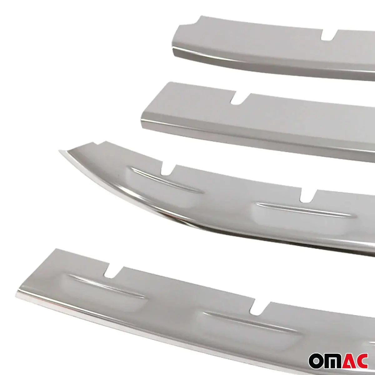 Omac Usa Front Bumper Grill Trim Molding For Suvs – Fits 2022–2024 Volkswagen Tiguan - 4Pcs (Stainless Steel, Chrome) 1