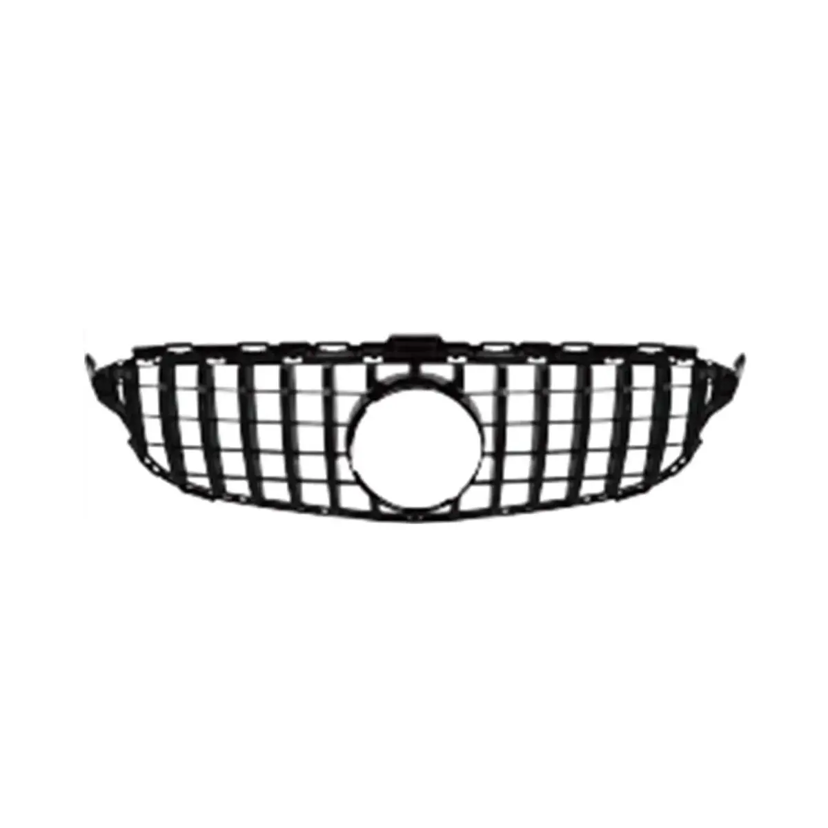 Omac Usa Gt Style Front Bumper Grill – Fits 2019-2021 Mercedes C-Class W205 Facelift (C180, C200, C300) – Gloss Black 1