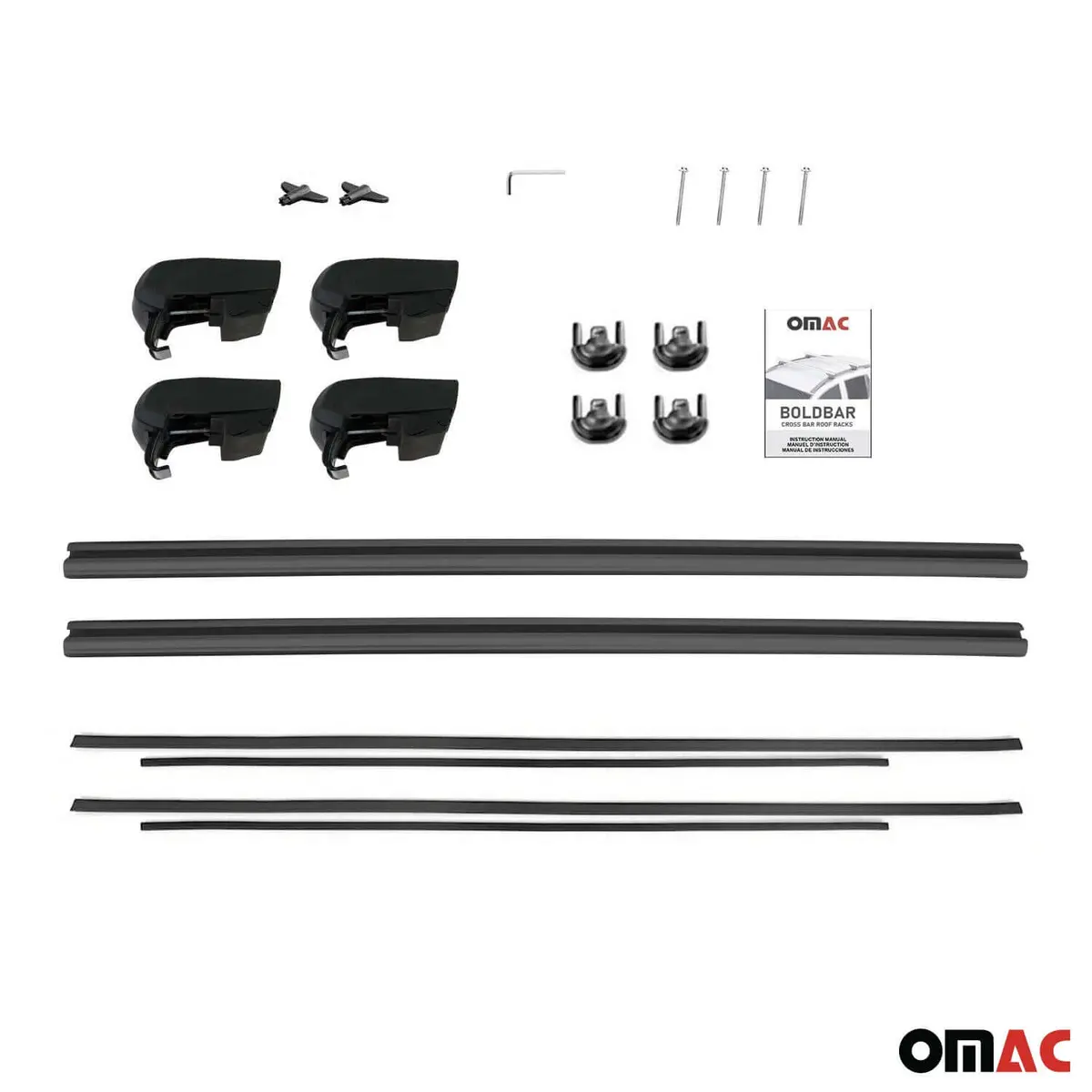 Omac Usa Roof Rack Cross Bars For Car – Fits 2022-2025 Hyundai Tucson (Excludes Models Without Oem Fixed Points) – Aluminium Black (2 Pcs) 1