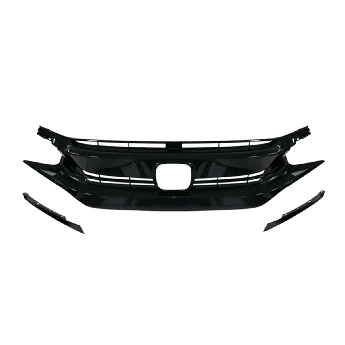 Omac Usa Front Bumper Grille Set For Honda Civic Si – Fits 2016–2018 – 3-Piece Plastic Replacement, Custom Fit 1