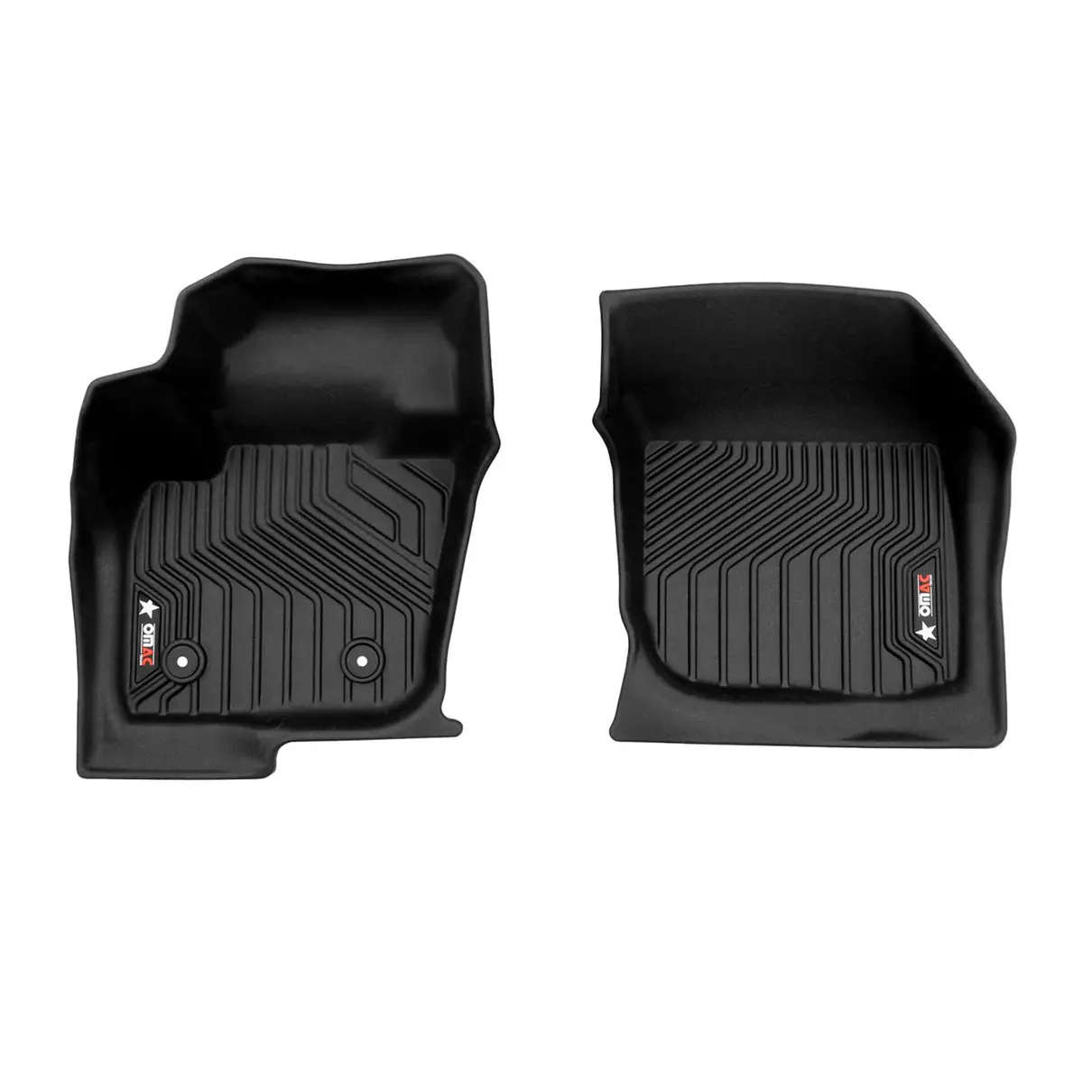 Omac Usa Premium Floor Mats Liners For Sedan – Fits 2013–2020 Ford Fusion – First & Rear Rows All Weather Heavy Duty Black (3 Pcs) 1