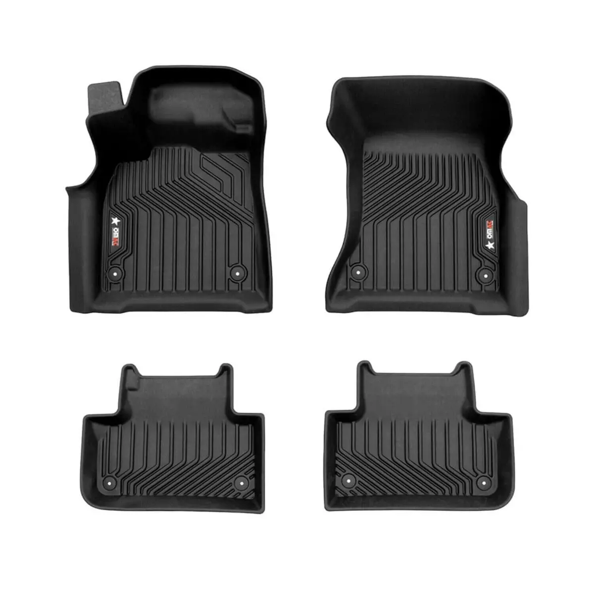 Omac Usa Premium Floor Mats For Suv – First & Second Row – Fits With 2018–2025 Audi Q5 & Sq5 – Black (4 Pcs) 1