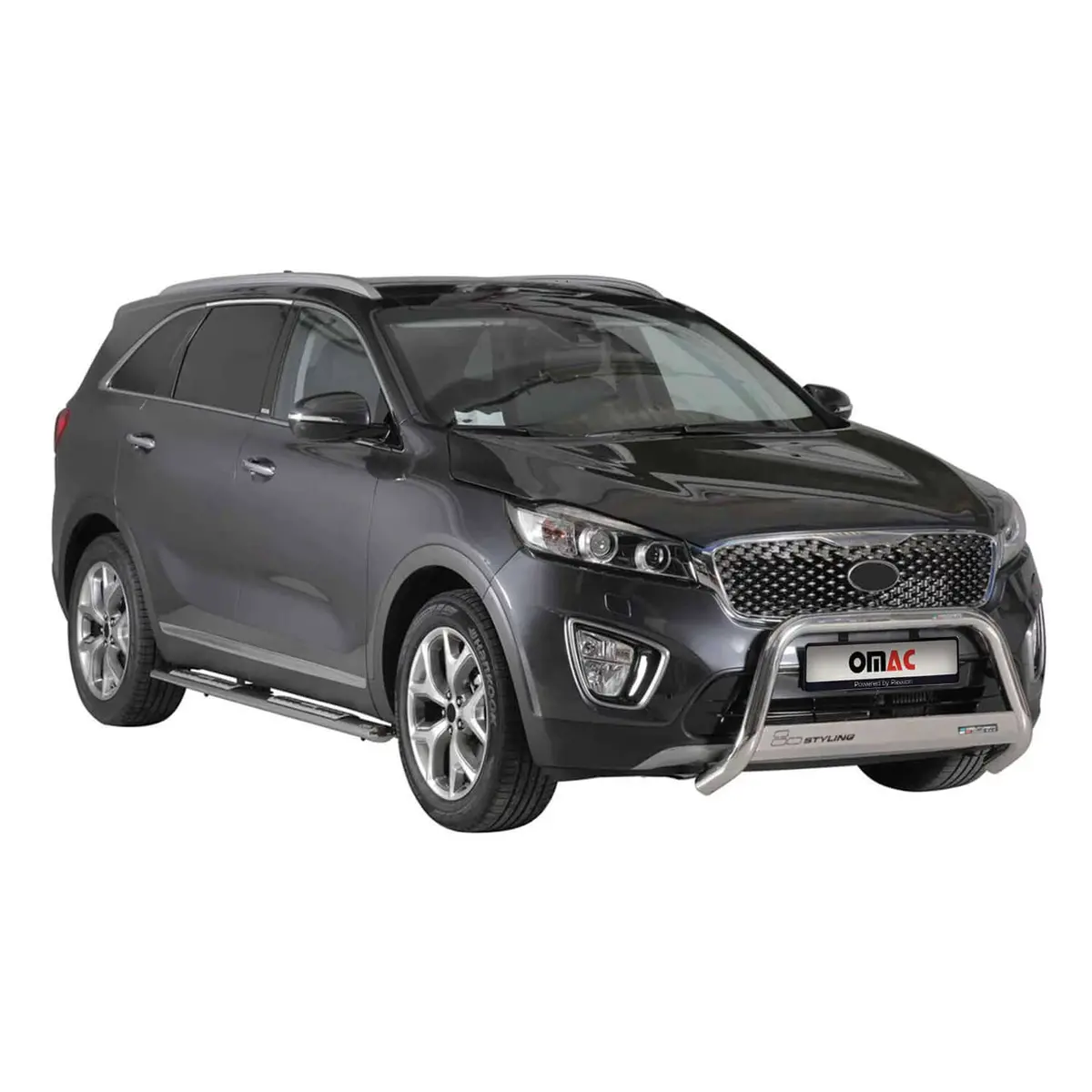 Omac Usa Bull Bar Push Front Bumper Grille For Suvs – Fits 2016–2018 Kia Sorento (Silver, 1Pc) 1