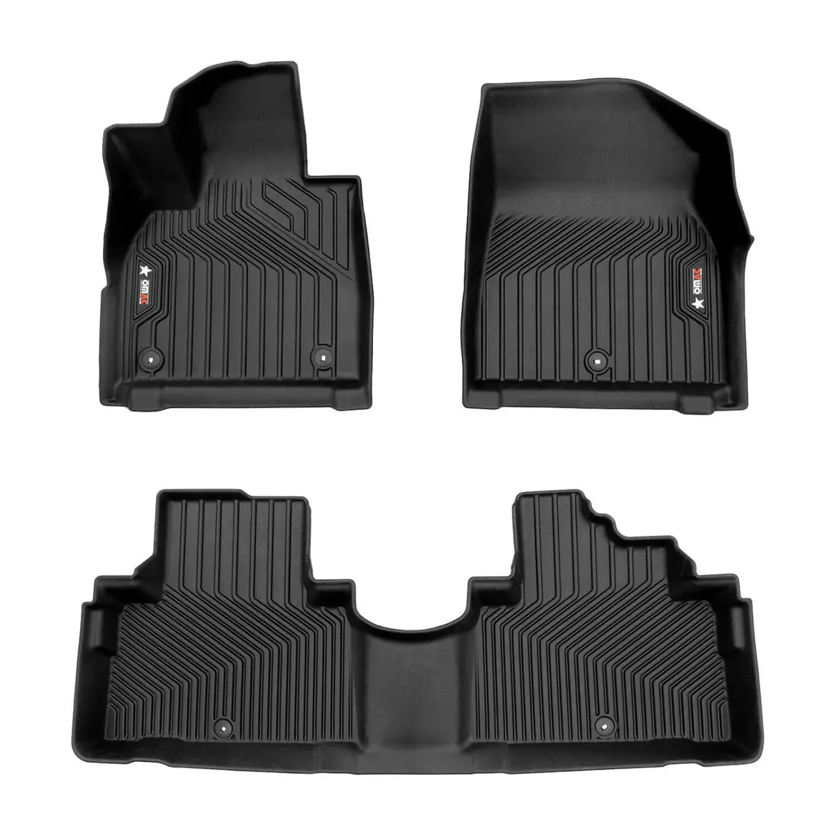 Omac Usa Premium Floor Mats Liners For Suv – Fits 2020–2025 Hyundai Palisade – Front & Rear All Weather Heavy Duty Black (3 Pcs) 1