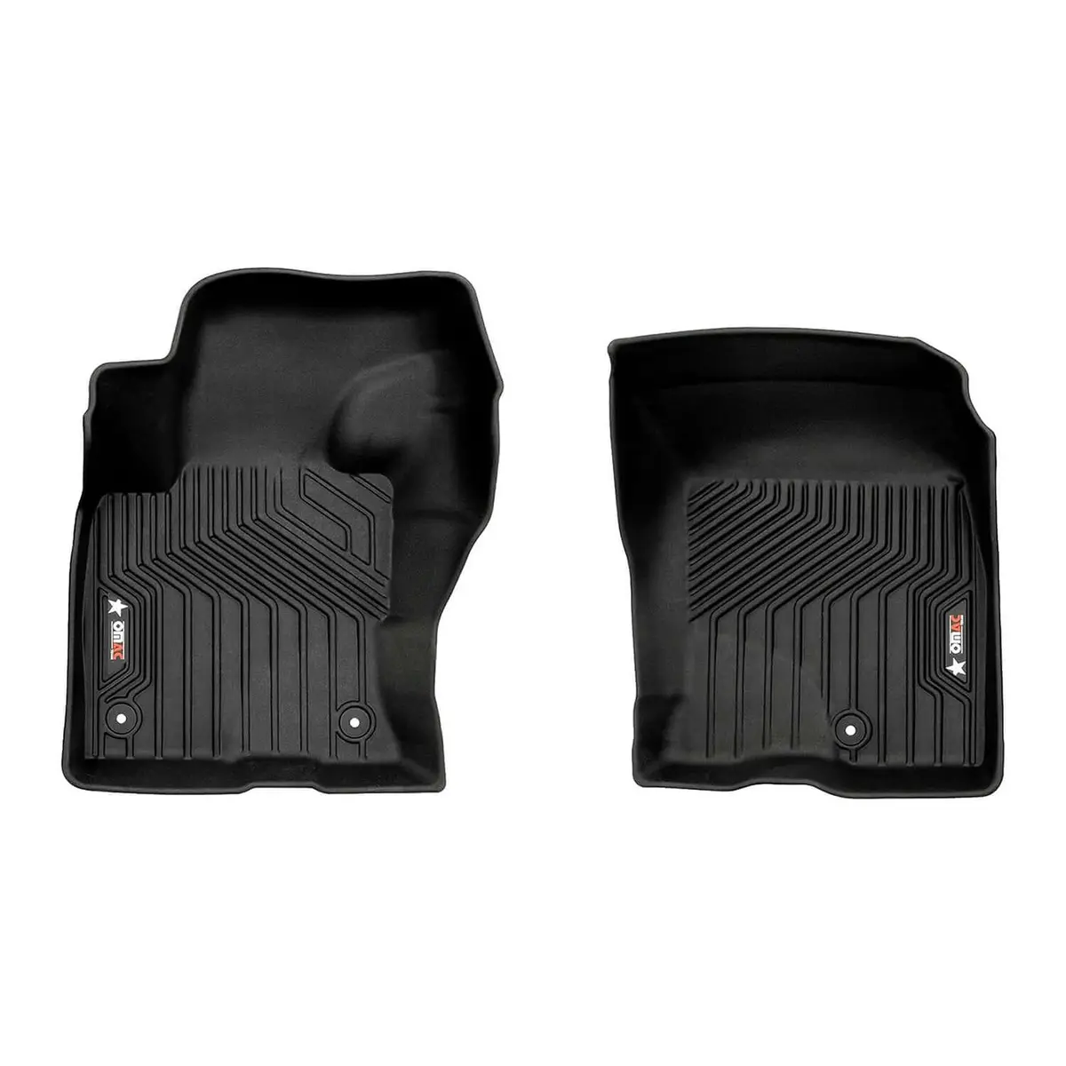 Omac Usa Premium Floor Mats Liners For Suv – Fits 2022–2025 Ford Bronco Sport – First Row Front All Weather Heavy Duty Black (3 Pcs) 1
