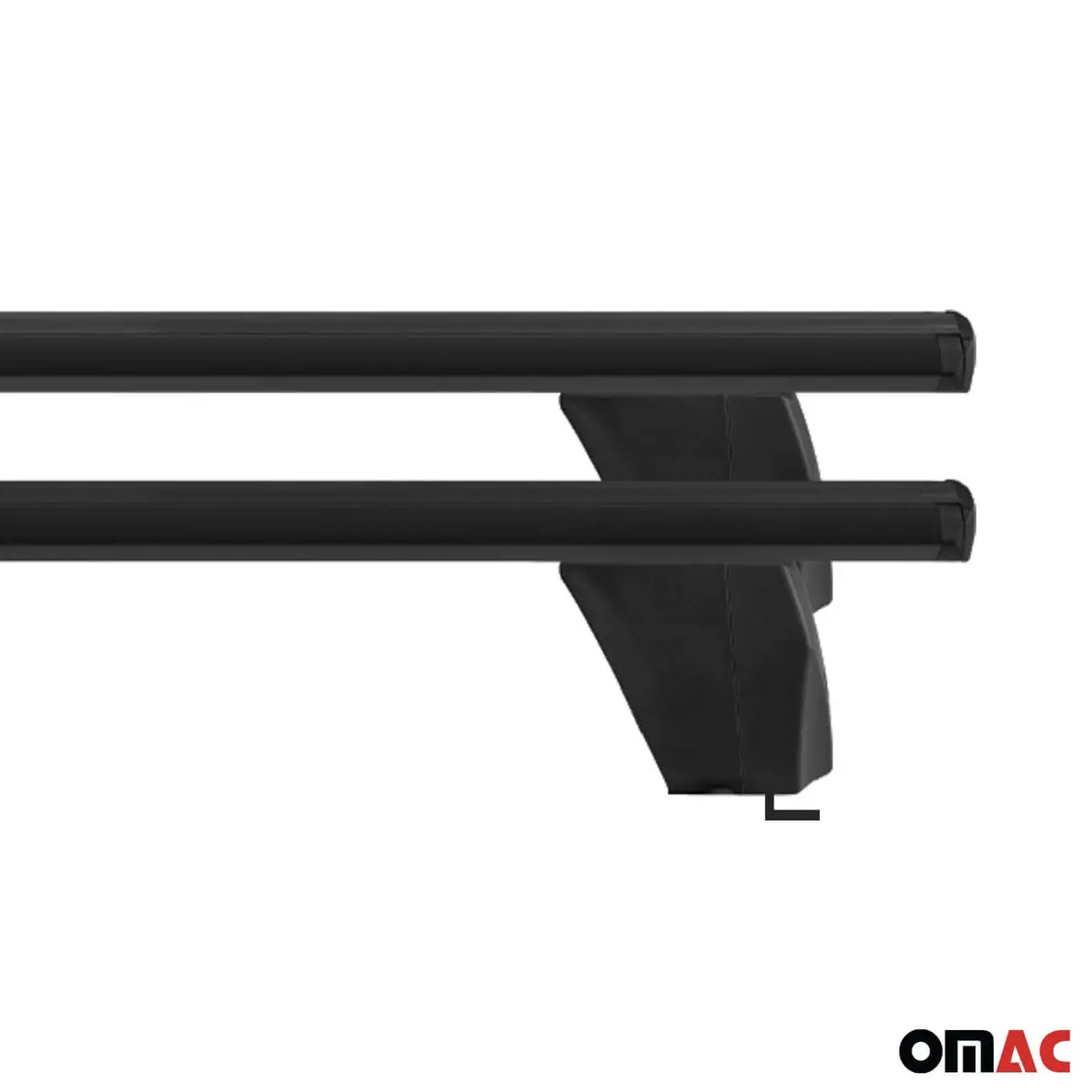 Omac Usa Roof Rack Cross Bars – Fits 1999-2007 Bmw 3 Series E46 Sedan – Aluminium Black (2 Pcs) 1