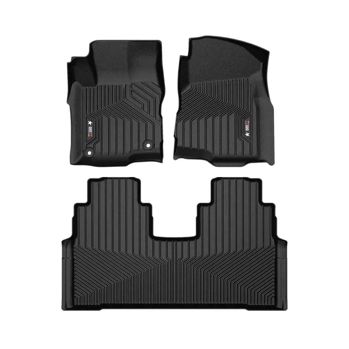 Omac Usa Premium Floor Mats Liners – Fits 2005–2009 Chevrolet Equinox – Front & Rear All Weather Heavy Duty Black 1